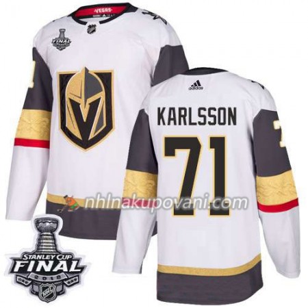 Vegas Golden Knights Dresy William Karlsson 71 2018 Stanley Cup Final Patch Adidas Bílá Authentic - Pánské
